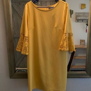 Yellow dress with fun sleeves